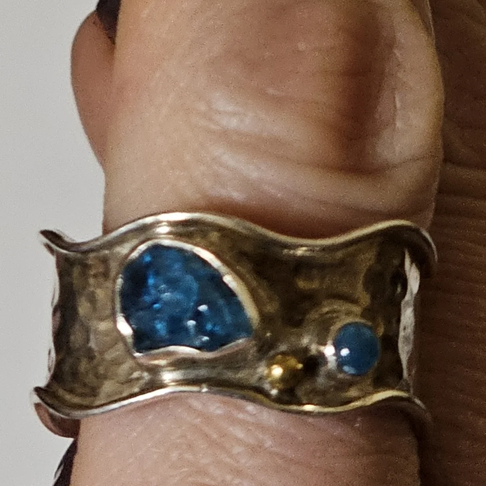 Vintage DBM Kensington Topaz & Quartz Sterling Silver Ring. Unisex ❤️ - Picture 2 of 6